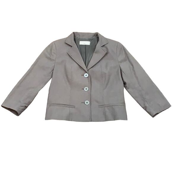 Badgley Mischka Gray Wool Blend Blazer - Picture 1 of 7